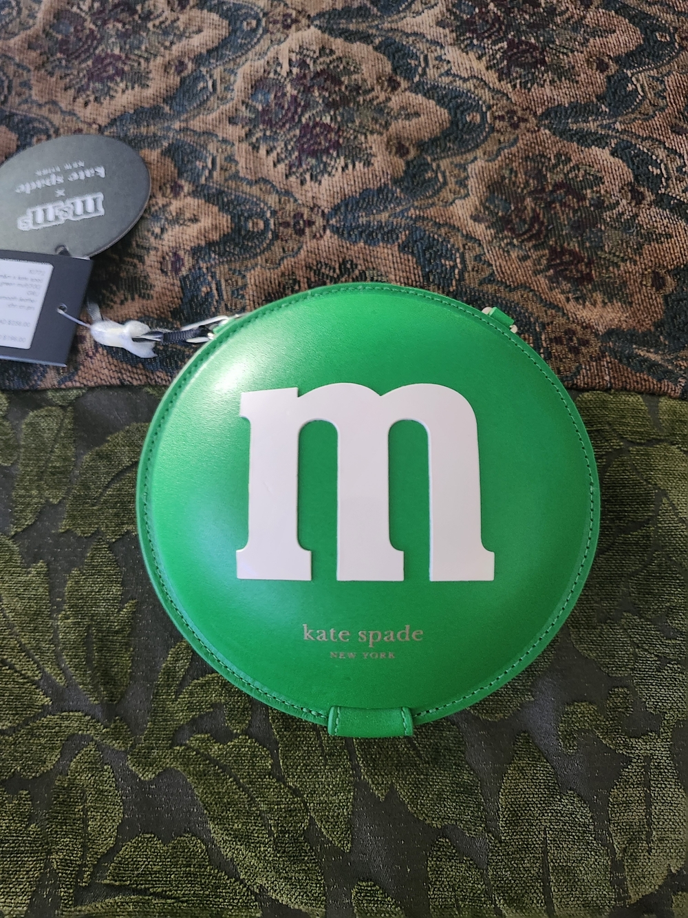 kate spade Green Round 'M' Coin Pouch